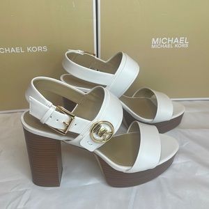 MICHAEL KORS Carmen Faux Leather Platform Sandal
